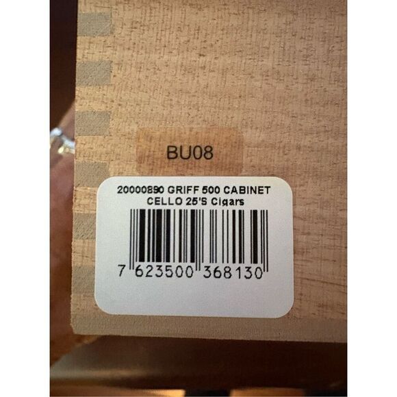 The Griffin's No. 500 Wooden Cigar Box, Empty, Sliding Lid, Great Condition - Picture 4 of 8